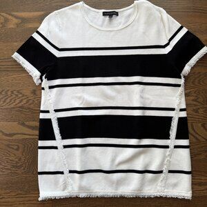 Banana Republic fringe striped sweater top Size XL
